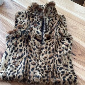 Adrienne Landau Brown Authentic Rabbit Fur Vest